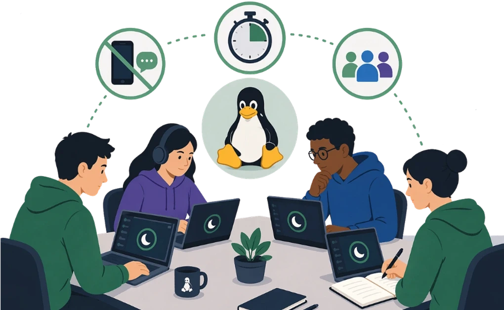 How to Stay Focused While Studying in a Group on Linux