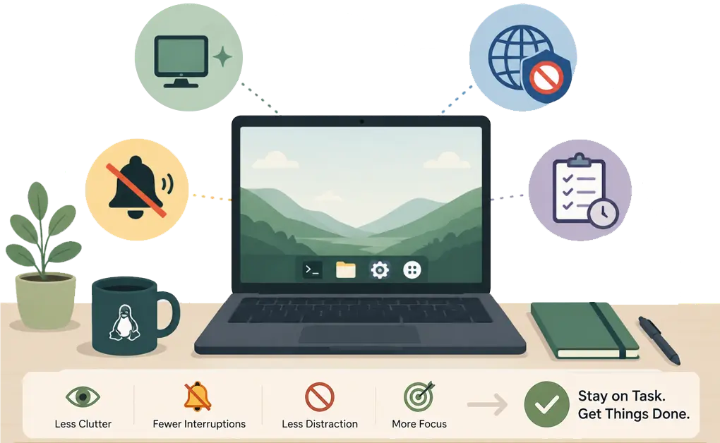 How to Set Up a Distraction-Free Environment on Linux