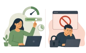 Why Gentle Blocking Lasts Longer Than All-or-Nothing